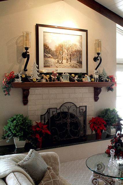 Christmas fireplace