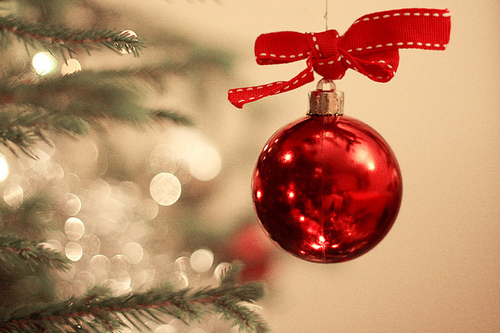 Red ornament Red ornament