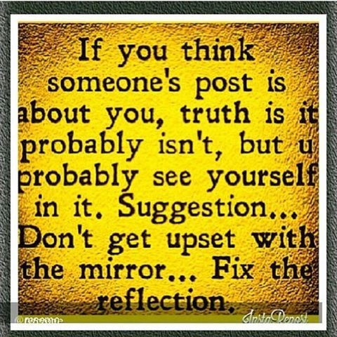 If you think someones post is about you