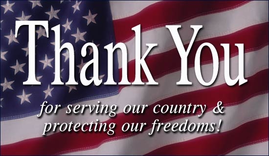 Thank You for serving our country