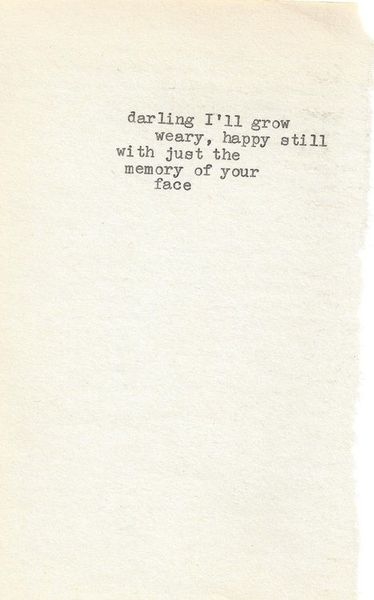 Memory of your face