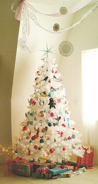 A white christmas tree