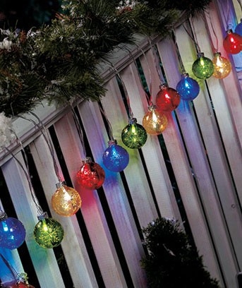 Colorful light ornaments
