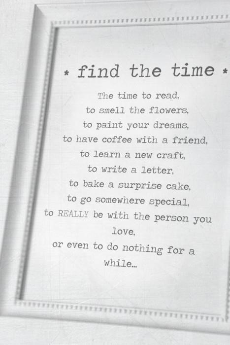 find the time find the time