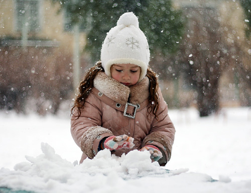 Kid in the snow
