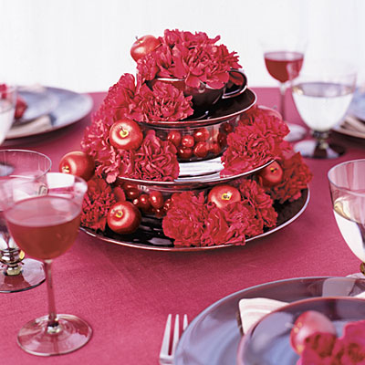 Cranberry Carnation Pyramid