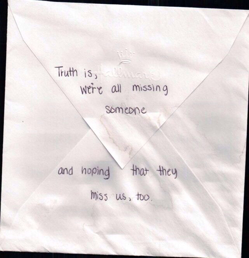 We are all missing someone We are all missing someone