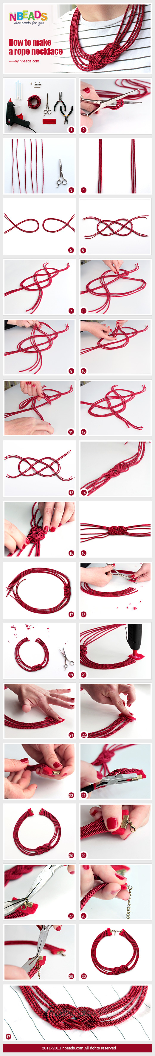 How to Make A Rope Necklace How to Make A Rope Necklace