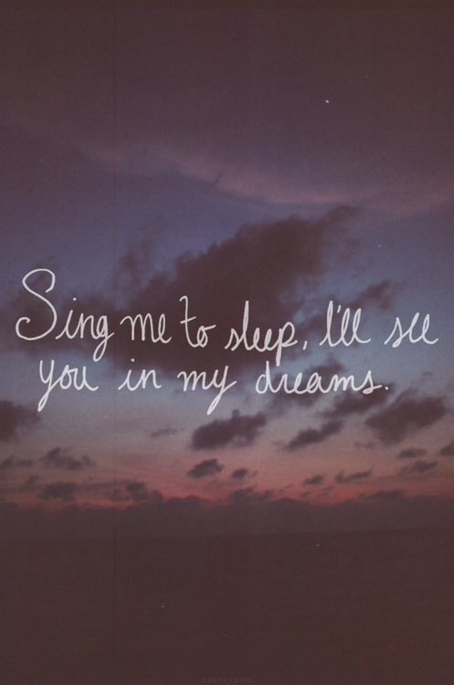 Sing me to sleep Sing me to sleep