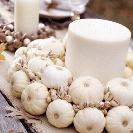 White Pumpkin Centerpiece