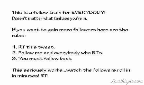 twitter follow train twitter follow train