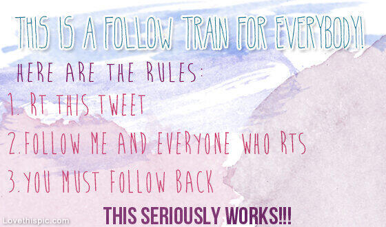twitter follow train twitter follow train