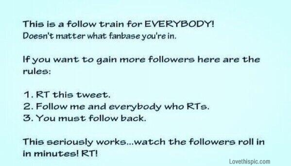 twitter follow train twitter follow train