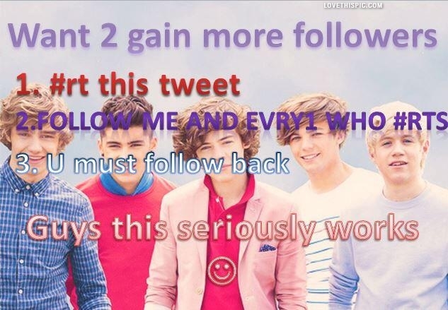 one direction twitter follow train