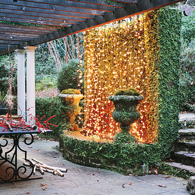 Hang twinkling lights Hang twinkling lights