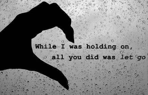 All you did was let go All you did was let go