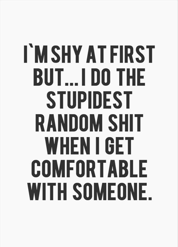im shy at first