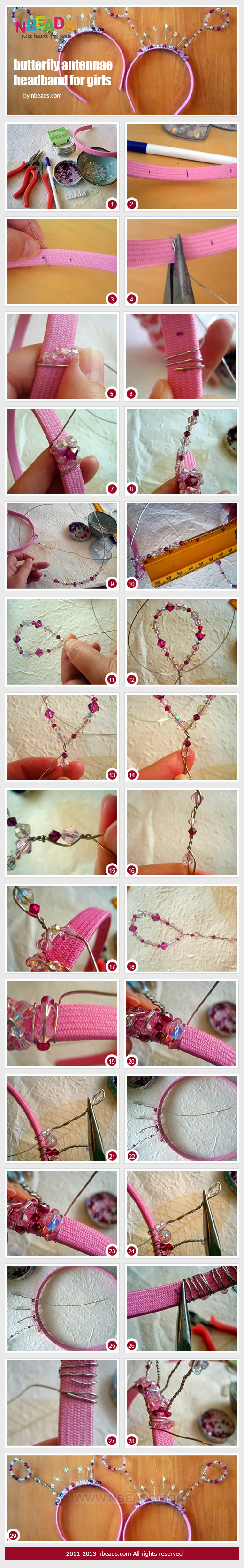 Butterfly Antennae Headband for Girls