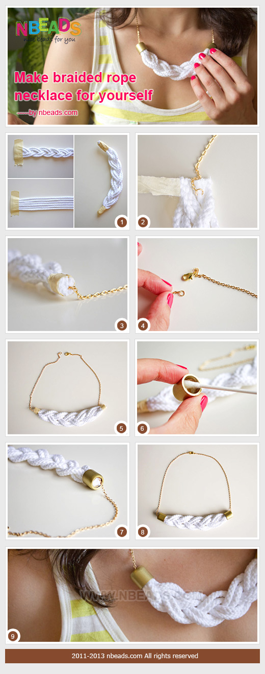 Make Braided Rope Necklace for Yourself Make Braided Rope Necklace for Yourself