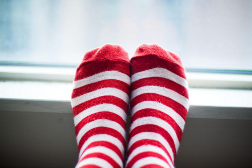 Candy Cane Knee Highs