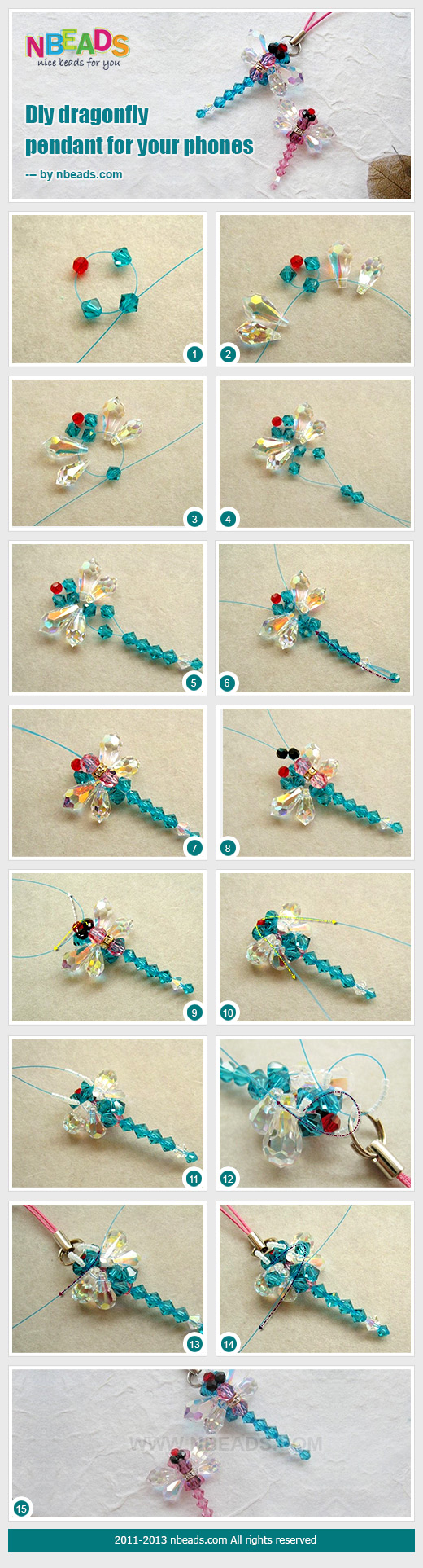 DIY Dragonfly Pendant for Your Phones