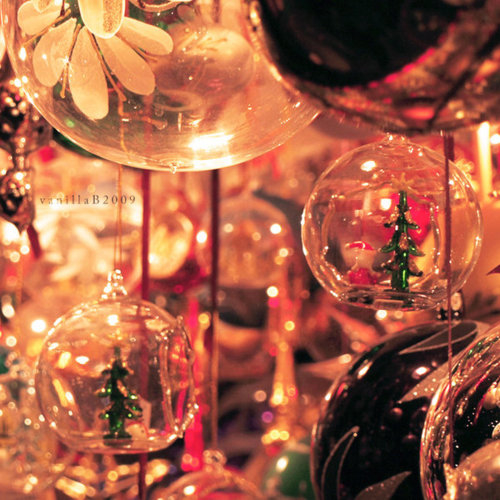 Clear glass ornaments