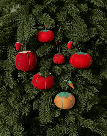 Hanging pincushions