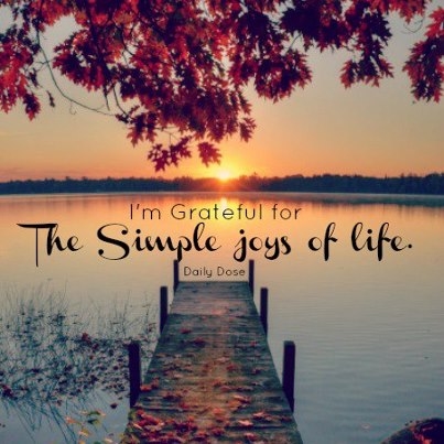 I'm grateful for the simple joys of life