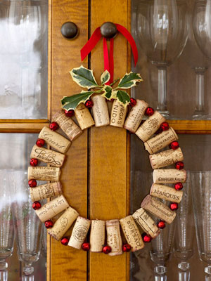DIY Christmas Cork Wreath
