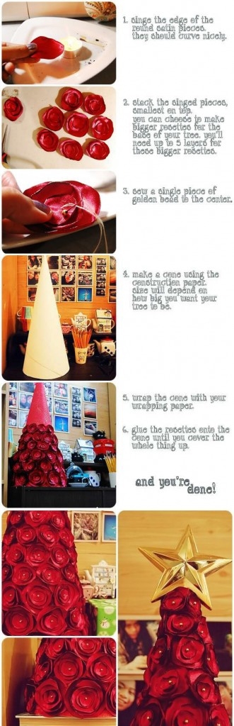 DIY Rosette Christmas Tree