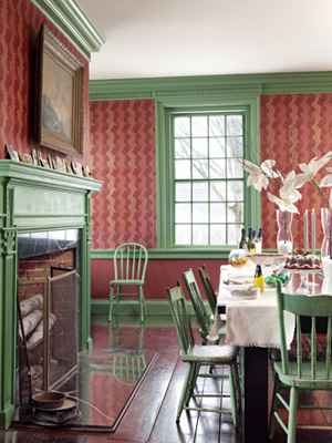 Christmas colored dining