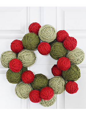 Yarn wreath
