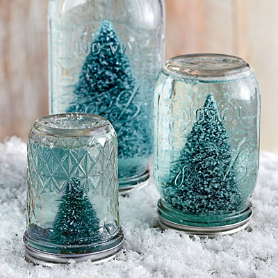 Mason jar snow globe Mason jar snow globe