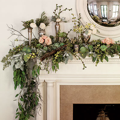 Mantel winter blooms