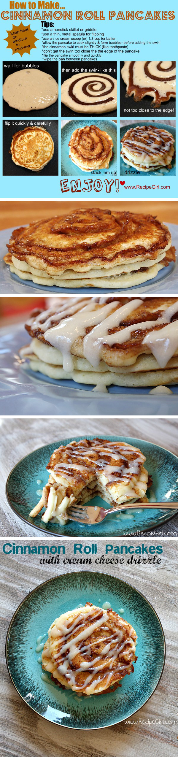 DIY Cinnamon Roll Pancakes