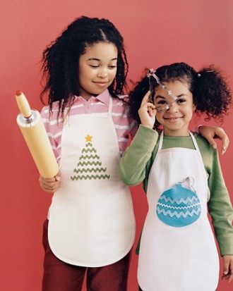 No sew holiday apron