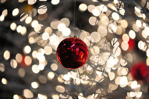Single red ornament Single red ornament