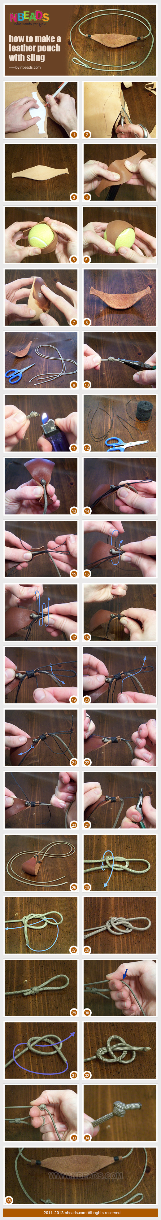 How to Make A Leather Pouch with Sling