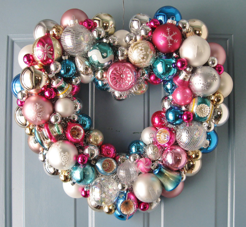 Heart ornament wreath
