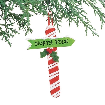 Candy cane signpost Candy cane signpost