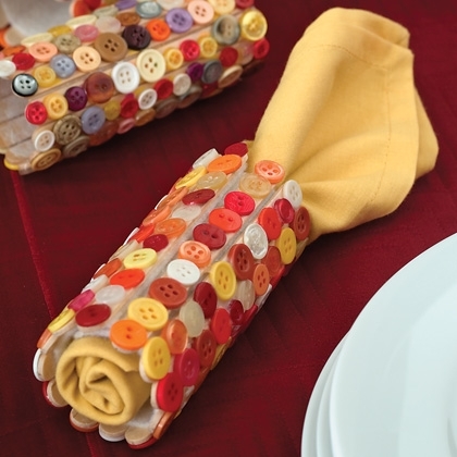 Button indian corn napkin rings Button indian corn napkin rings