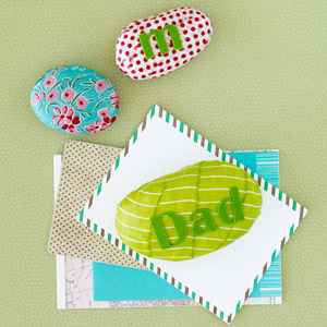 Fabric rock paperweights