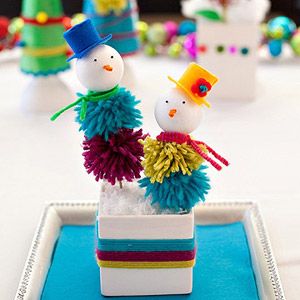 Pom pom snow people Pom pom snow people
