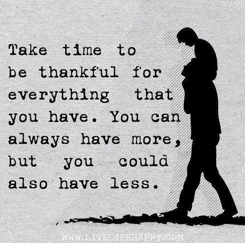 Take time to be thankful
