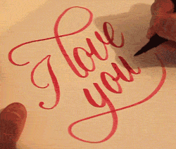 I love you caligraphy