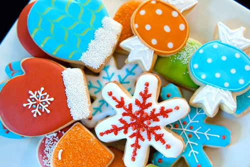 Colorful Christmas cookies