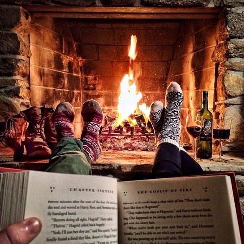 Feet by the fire