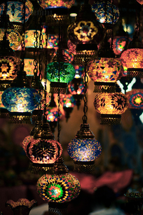 Glittery lamps