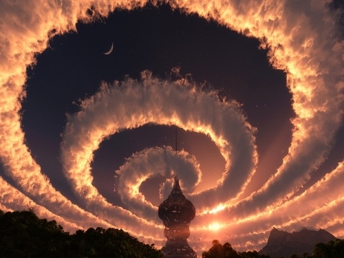 Cloud spiral