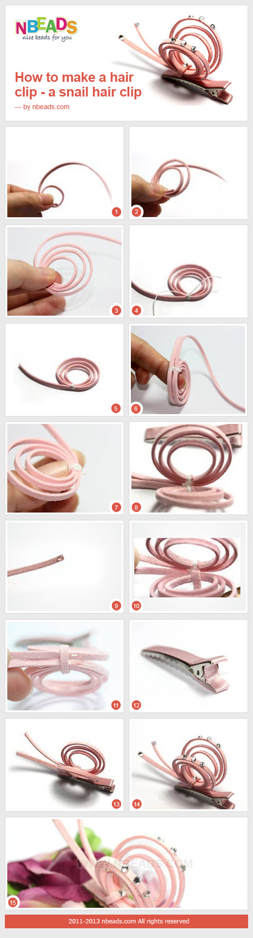 How to Make A Hair Clip - A Snail Hair Clip